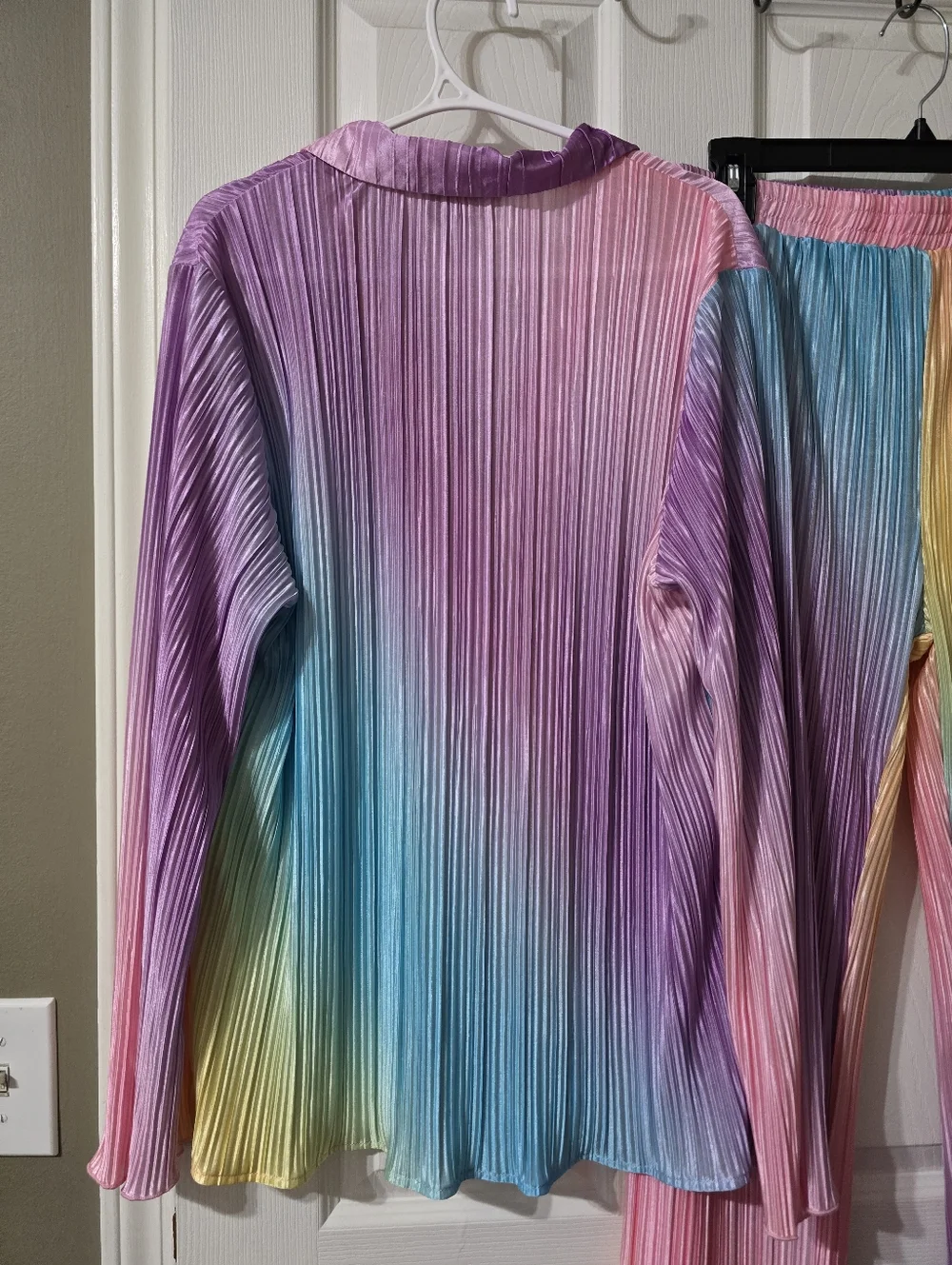 Dressed in LALA |  Rainbow Daydream Matching Plissé Set, Baggy Fit, EUC! - Picture 6 of 16